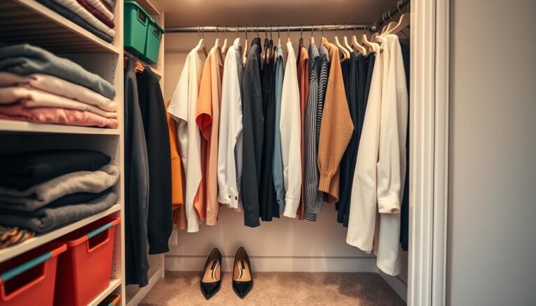 Small closet organization