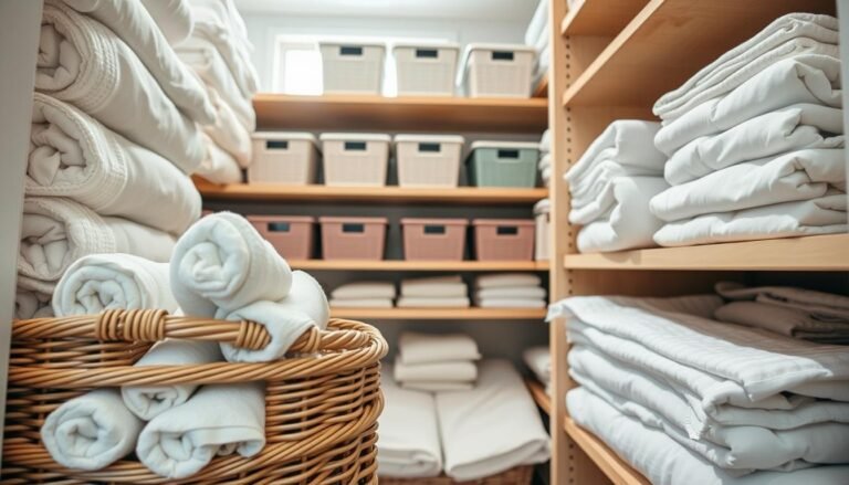 linen closet organization