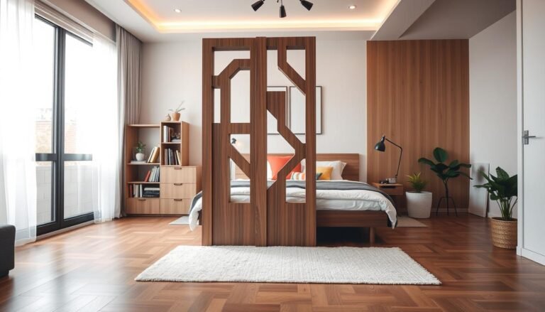 studio apartment bed divider ideas